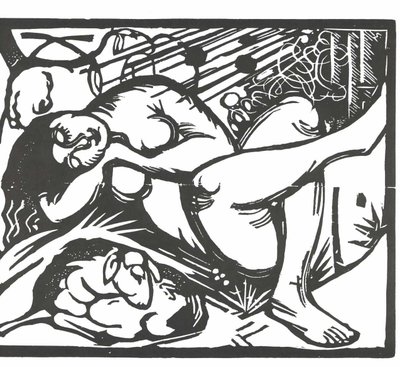 Sleeping Shepherdess by Franz Marc